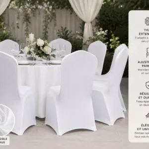 Housse de chaise blanche