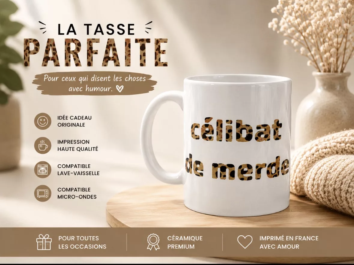 Mug "Célibat de merde"