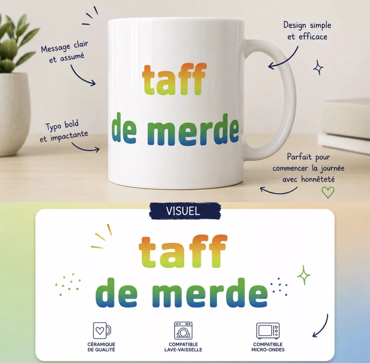 Mug "Taff de merde"