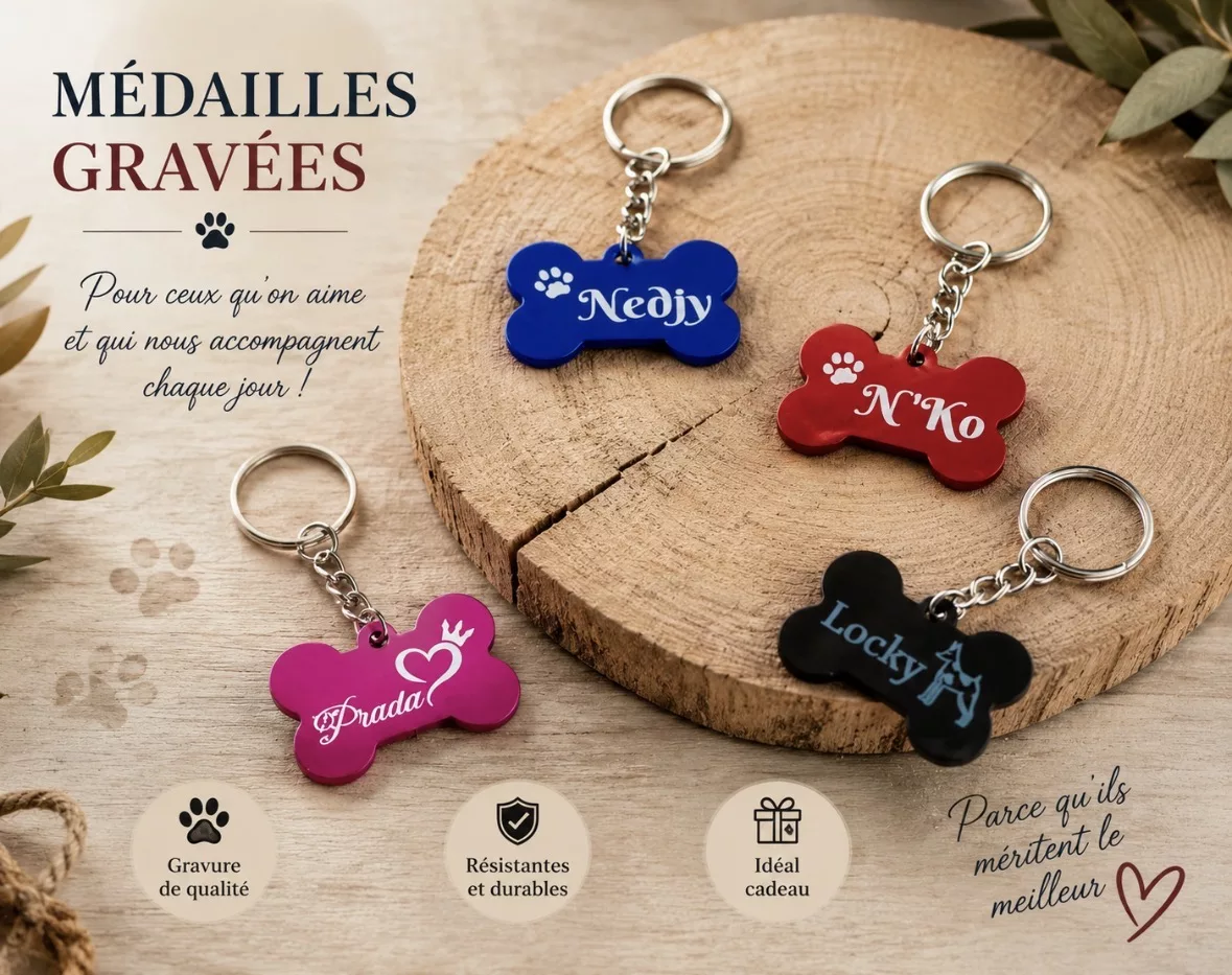Médaille personnalisée pour chien et chat