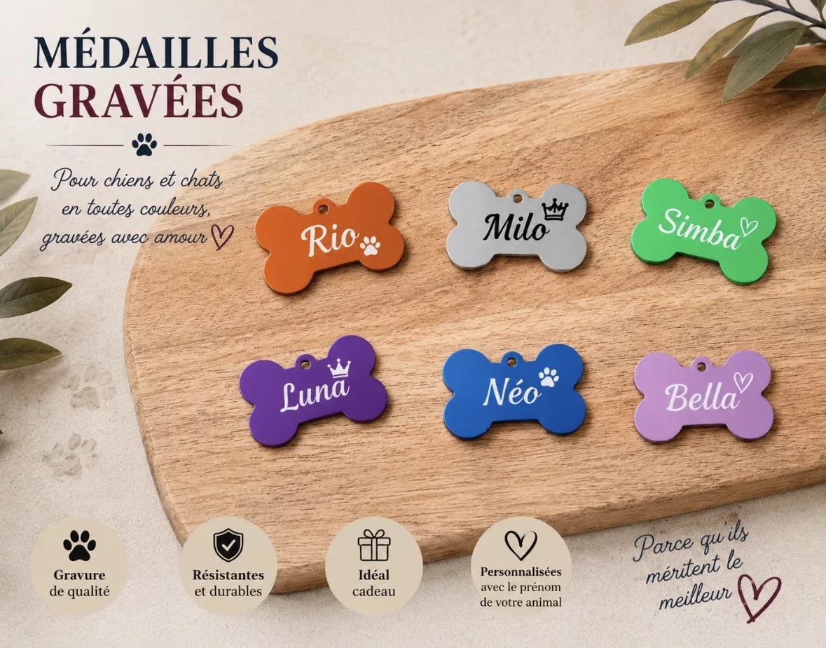 Médaille personnalisée pour chien et chat – Image 2
